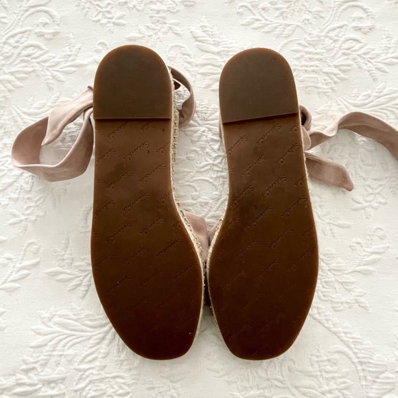 Lulus Splendid Tereza Blush Suede Leather Lace-Up Espadrille Sandals - Picture 10 of 11